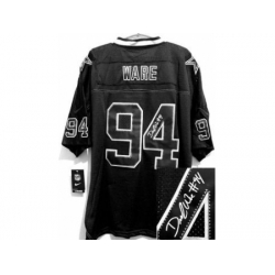 Nike Dallas Cowboys 94 DeMarcus Ware Black Elite Light Out Signed NFL Jersey