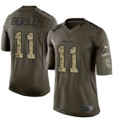 Nike Cowboys #11 Beasley Green Womens Stitched NFL Limited Salute to Service Jersey
