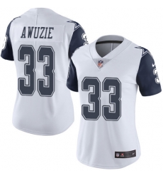 Nike Cowboys #33 Chidobe Awuzie White Womens Stitched NFL Limited Rush Jersey