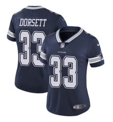 Nike Cowboys #33 Tony Dorsett Navy Blue Team Color Womens Stitched NFL Vapor Untouchable Limited Jersey