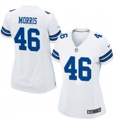 Nike Cowboys #46 Alfred Morris White Womens Stitched NFL Elite Jersey