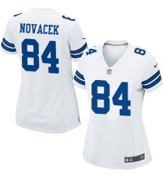 Nike Cowboys #84 Jay Novacek White Womens NFL Game Jersey