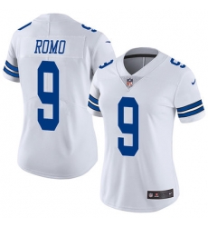 Nike Cowboys #9 Tony Romo White Womens Stitched NFL Vapor Untouchable Limited Jersey