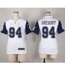 Nike Cowboys 94 Randy Gregory White Womens Stitched NFL Elite Rush Jersey