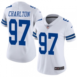Nike Cowboys #97 Taco Charlton White Womens Stitched NFL Vapor Untouchable Limited Jersey