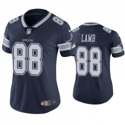 Women Cowboys  88 CeeDee Lamb Navy Blue Team Color Men Stitched NFL Vapor Untouchable Limited Jersey