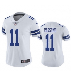 Women Dallas Cowboys 11 Micah Parsons Jersey White 2021 Draft Limited Football Jersey