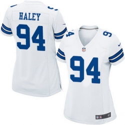 Women Dallas Cowboys #94 Charles Haley White Retired Player NFL Nike Game Jersey