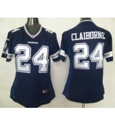 Women Nike Dallas Cowboys 24# Claiborne Authentic Jersey