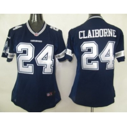 Women Nike Dallas Cowboys 24# Claiborne Authentic Jersey