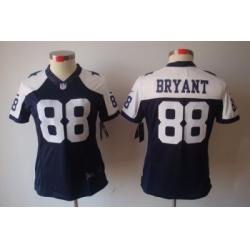 Women Nike Dallas Cowboys 88 Dez Bryant Blue[Thanksgiving LIMITED Jersey]