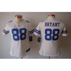 Women Nike Dallas Cowboys 88 Dez Bryant White Game LIMITED Nike NFL Jerseys