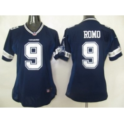 Women Nike Dallas Cowboys 9# Romo Authentic Jersey
