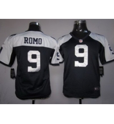 Women Nike Dallas Cowboys #9 Romo Blue Thankgivings Nike NFL Jerseys