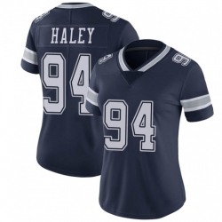 Women Nike Dallas Cowboys #94 Charles Harley Blue Vapor Limited Stitched NFL Jersey