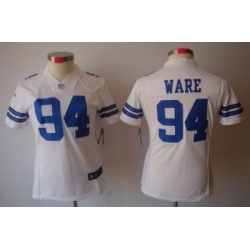 Women Nike Dallas Cowboys 94# Ware White Color[Women's NIKE LIMITED Jersey]
