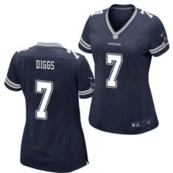 Women Nike Dallas Cowboys Trevon Diggs #7 Blue Vapor Limited Jersey
