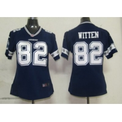 Women Nike Dallas cowboys 82 Witten Authentic Game Jersey