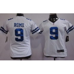 Women Nike Dallas cowboys 9 Romo White NFL Jerseys