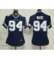 Women Nike Dallas cowboys 94 Ware Authentic Game Jersey
