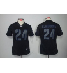 Women Nike NFL Dallas Cowboys #24 Morris Claiborne Black Jerseys[Impact Limited]