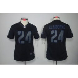 Women Nike NFL Dallas Cowboys #24 Morris Claiborne Black Jerseys[Impact Limited]