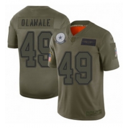 Womens Dallas Cowboys 49 Jamize Olawale Limited Camo 2019 Salute to Service Football Jersey