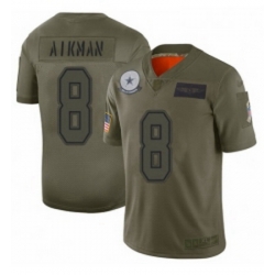 Womens Dallas Cowboys 8 Troy Aikman Limited Camo 2019 Salute to Service Football Jersey