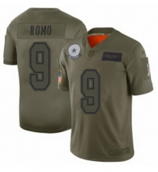 Womens Dallas Cowboys 9 Tony Romo Limited Camo 2019 Salute to Service Football Jersey