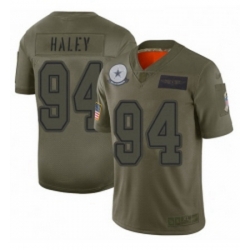 Womens Dallas Cowboys 94 Charles Haley Limited Camo 2019 Salute to Service Football Jersey