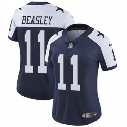 Womens Nike Dallas Cowboys 11 Cole Beasley Elite Navy Blue Throwback Alternate NFL Jersey
