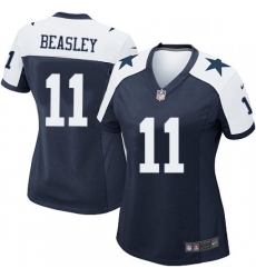 Womens Nike Dallas Cowboys 11 Cole Beasley Game Navy Blue Throwback Alternate NFL Jersey
