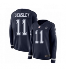 Womens Nike Dallas Cowboys 11 Cole Beasley Limited Navy Blue Therma Long Sleeve NFL Jersey