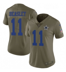 Womens Nike Dallas Cowboys 11 Cole Beasley Limited Olive 2017 Salute to Service NFL Jersey