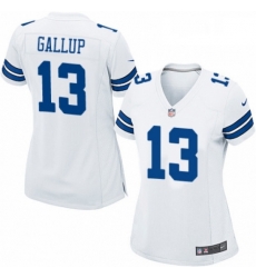 Womens Nike Dallas Cowboys 13 Michael Gallup Game White NFL Jersey