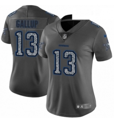 Womens Nike Dallas Cowboys 13 Michael Gallup Gray Static Vapor Untouchable Limited NFL Jersey