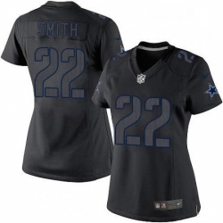 Womens Nike Dallas Cowboys 22 Emmitt Smith Limited Black Impact NFL Jersey