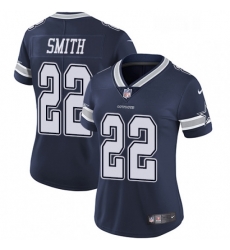 Womens Nike Dallas Cowboys 22 Emmitt Smith Navy Blue Team Color Vapor Untouchable Limited Player NFL Jersey