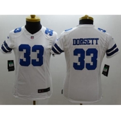 Women's Nike Dallas Cowboys #33 Tony Dorsett White Stitched NFL Limited Jersey