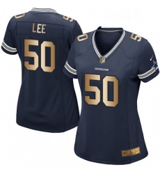 Womens Nike Dallas Cowboys 50 Sean Lee Elite NavyGold Team Color NFL Jersey