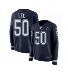 Womens Nike Dallas Cowboys 50 Sean Lee Limited Navy Blue Therma Long Sleeve NFL Jersey