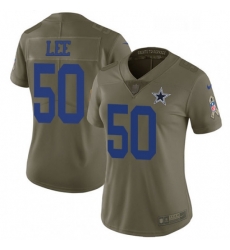 Womens Nike Dallas Cowboys 50 Sean Lee Limited Olive 2017 Salute to Service NFL Jersey