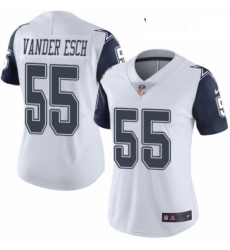 Womens Nike Dallas Cowboys 55 Leighton Vander Esch Limited White Rush Vapor Untouchable NFL Jersey