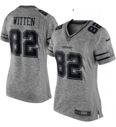 Womens Nike Dallas Cowboys 82 Jason Witten Limited Gray Gridiron NFL Jersey