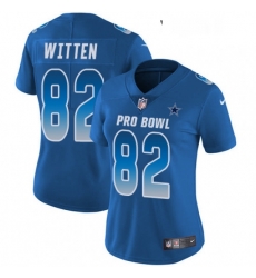 Womens Nike Dallas Cowboys 82 Jason Witten Limited Royal Blue 2018 Pro Bowl NFL Jersey