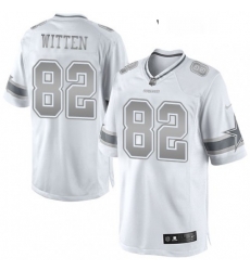 Womens Nike Dallas Cowboys 82 Jason Witten Limited White Platinum NFL Jersey