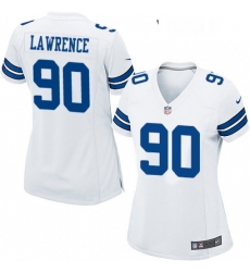Womens Nike Dallas Cowboys 90 Demarcus Lawrence Game White NFL Jersey