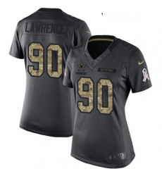 Womens Nike Dallas Cowboys 90 Demarcus Lawrence Limited Black 2016 Salute to Service NFL Jersey