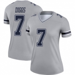 Womens Nike Dallas Cowboys Trevon 7 Diggs Gray Inverted Jersey