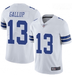 Cowboys #13 Michael Gallup White Youth Stitched Football Vapor Untouchable Limited Jersey
